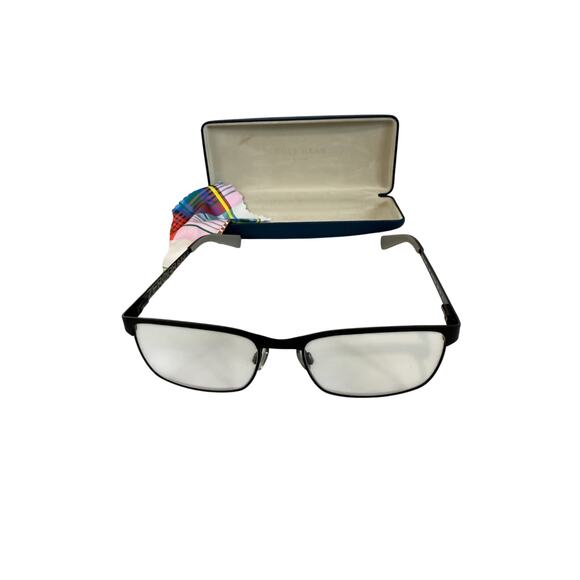Cole Haan Black Metal Wire Frame Glasses w/ Case & Cleaning Cloth – Frames Only - Picture 3 of 7